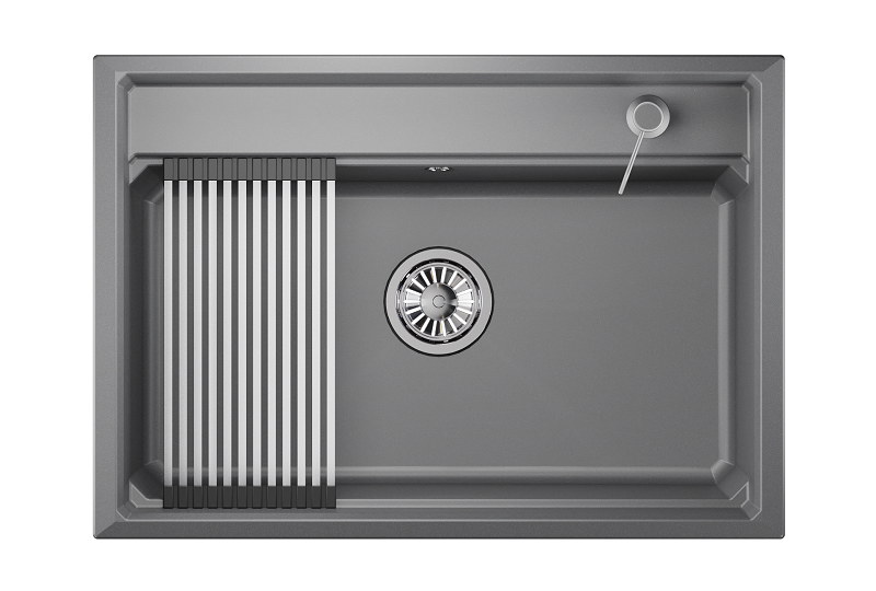KS-7301, АЛЮМИНИУМ, кухонная мойка, кварц