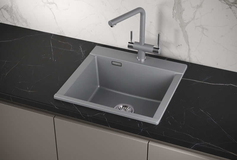 ES-5201, АЛЮМИНИУМ, кухонная мойка, кварц, ESTETICA